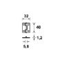 Afbeeldingen van AXA Smal scharnier ongelagerd gegealvaniseerd 40x32mm