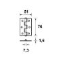 Afbeeldingen van AXA Smal scharnier ongelagerd gegealvaniseerd 76x51mm