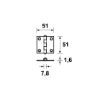 Afbeeldingen van AXA Scharnier ongelagerd gegalvaniseerd 51x51mm