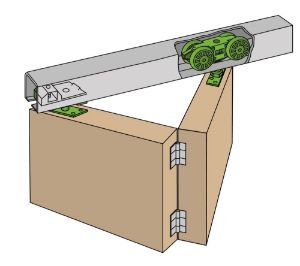 Afbeeldingen van Henderson Vouwdeurgarnituur Husky Folding HF25/12EU L=1200mm